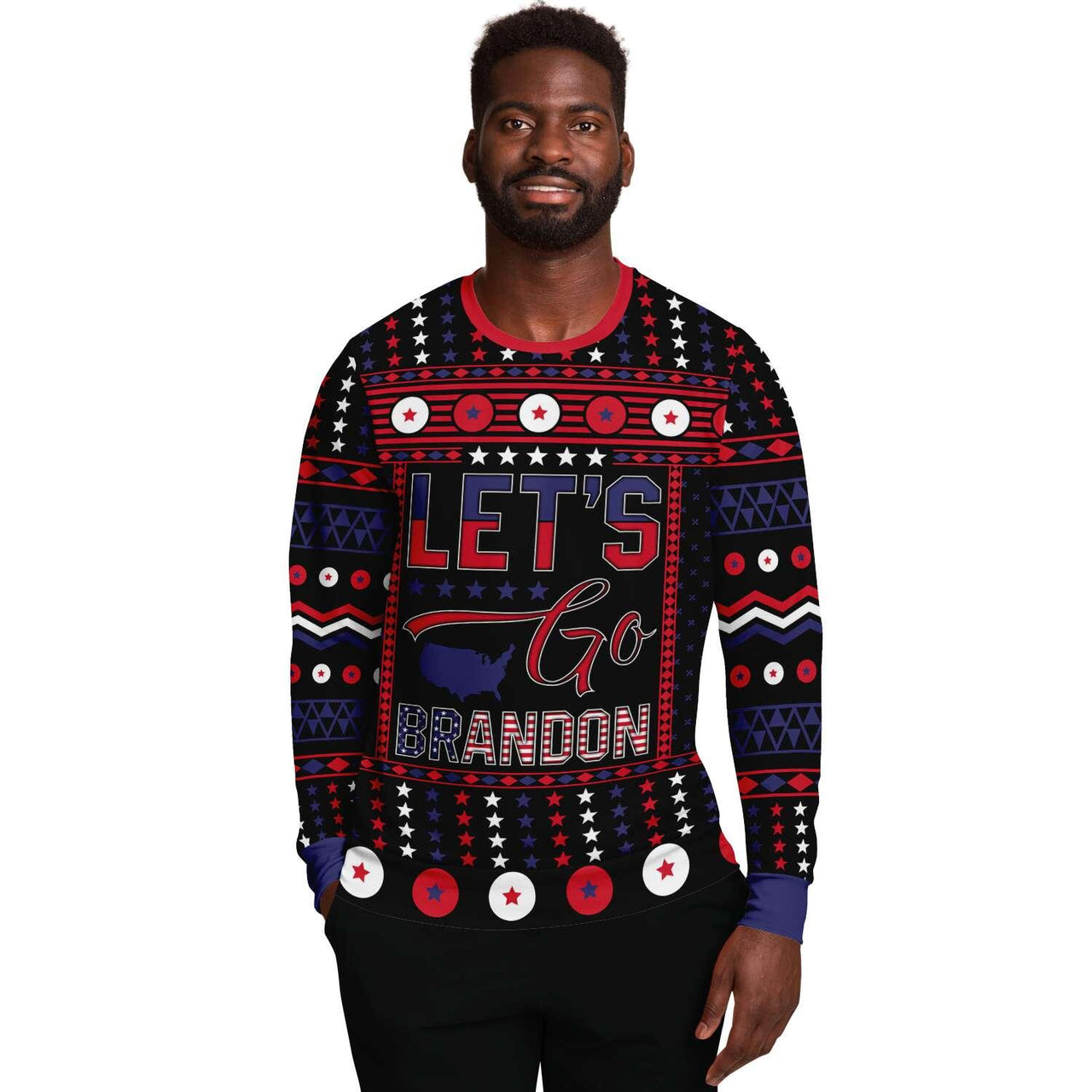 Let's Go Brandon - Ugly Christmas Sweatshirt - Tranzitions Organic Salon