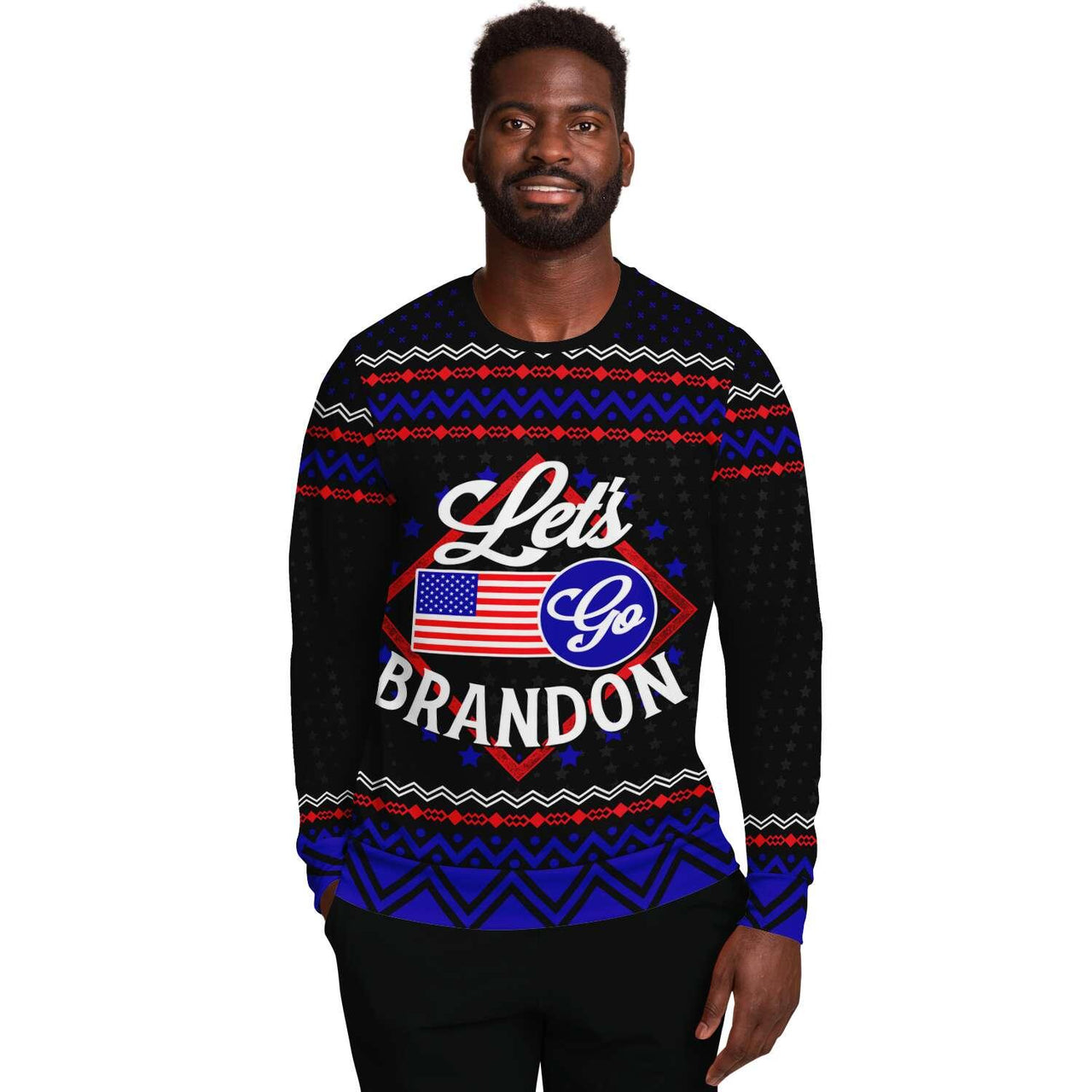 Let's Go Brandon - Ugly Christmas Sweatshirt - Tranzitions Organic Salon