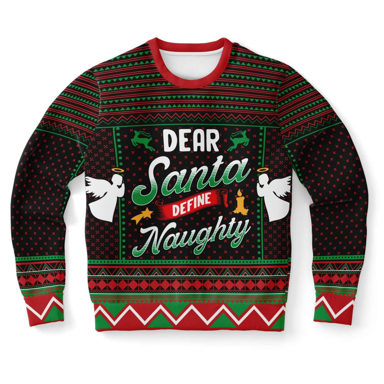Define Naughty - Ugly Christmas Unisex Sweatshirt - Tranzitions Organic Salon