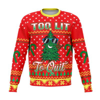Thumbnail for To Lit To Quit - Ugly Christmas Unisex Sweatshirts - Tranzitions Organic Salon