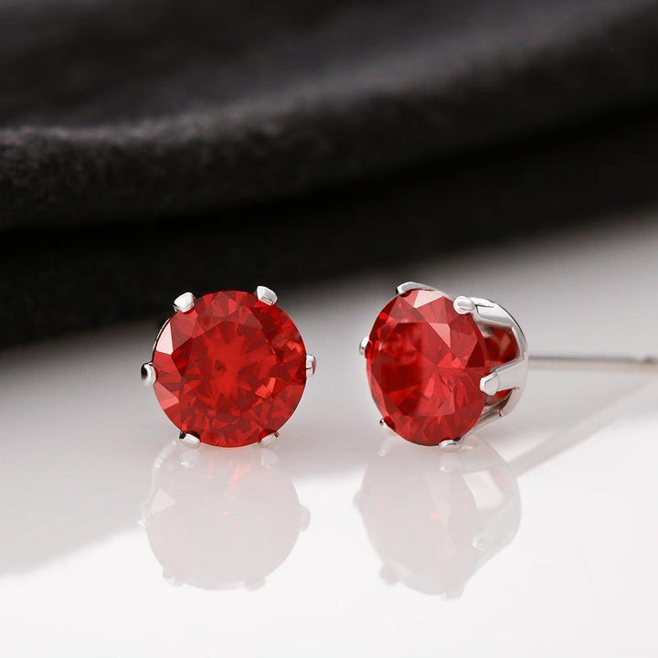 Red Cubic Zirconia Earrings - Tranzitions Organic Salon