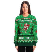 Thumbnail for Its Not Going To Lick Itself - Ugly Christmas Unisex Sweatshirt - Tranzitions Organic Salon