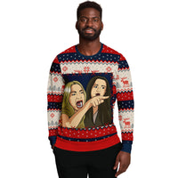 Thumbnail for Women Yells At Cat - Ugly Christmas Unisex Sweatshirt