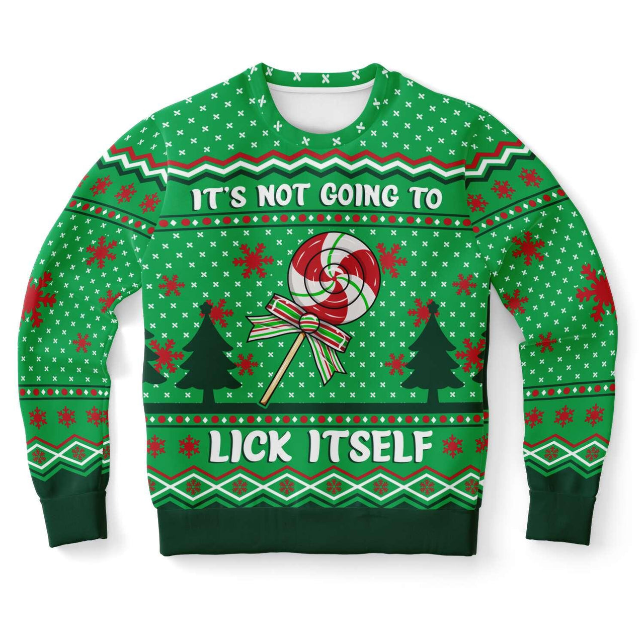 Its Not Going To Lick Itself - Ugly Christmas Unisex Sweatshirt - Tranzitions Organic Salon
