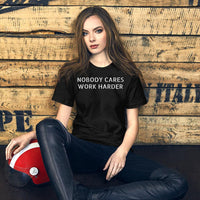 Thumbnail for Nobody Cares Work Harder - Unisex T-Shirt - Tranzitions Organic Salon